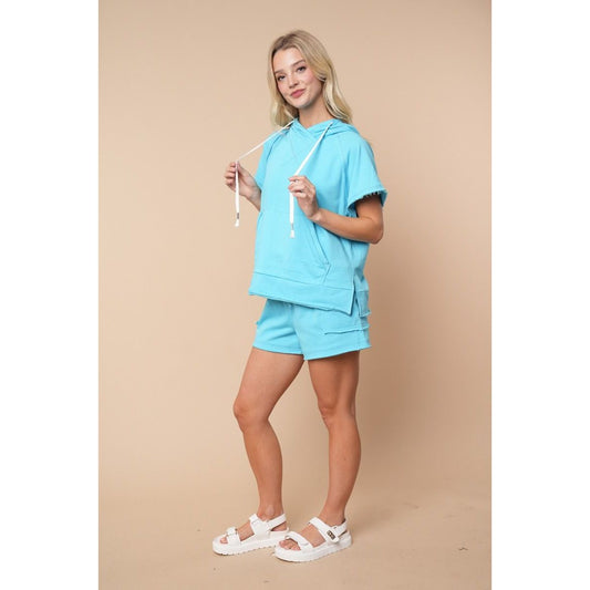 High Waisted Solid Knit Shorts