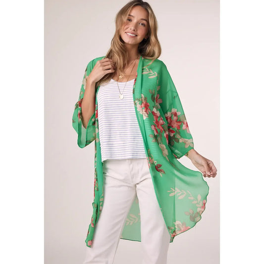 Floral Chiffon Kimono