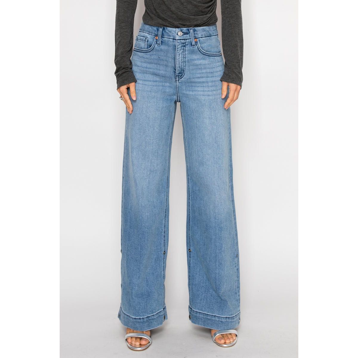 Inseam Transform Tummy Control High Rise A-Wide Jeans