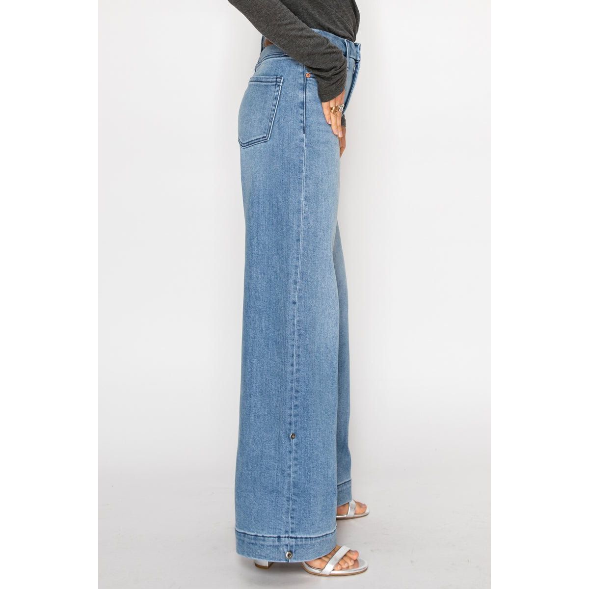 Inseam Transform Tummy Control High Rise A-Wide Jeans
