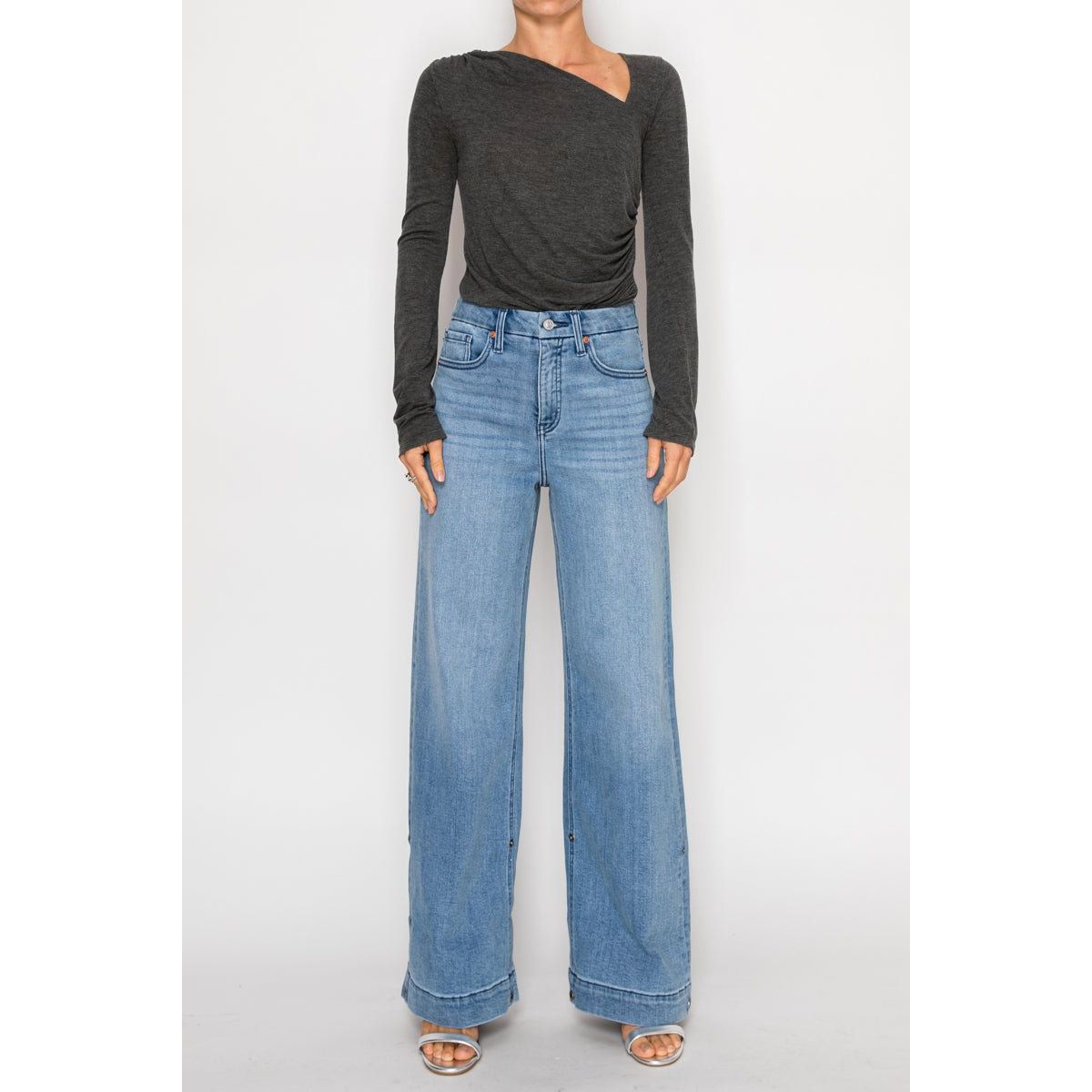 Inseam Transform Tummy Control High Rise A-Wide Jeans