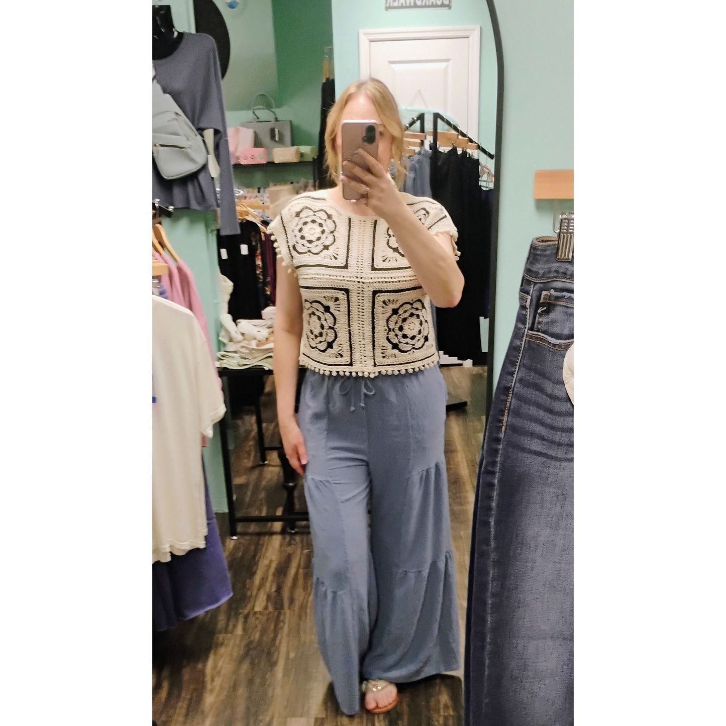 Flowy Wide Leg Solid Pants
