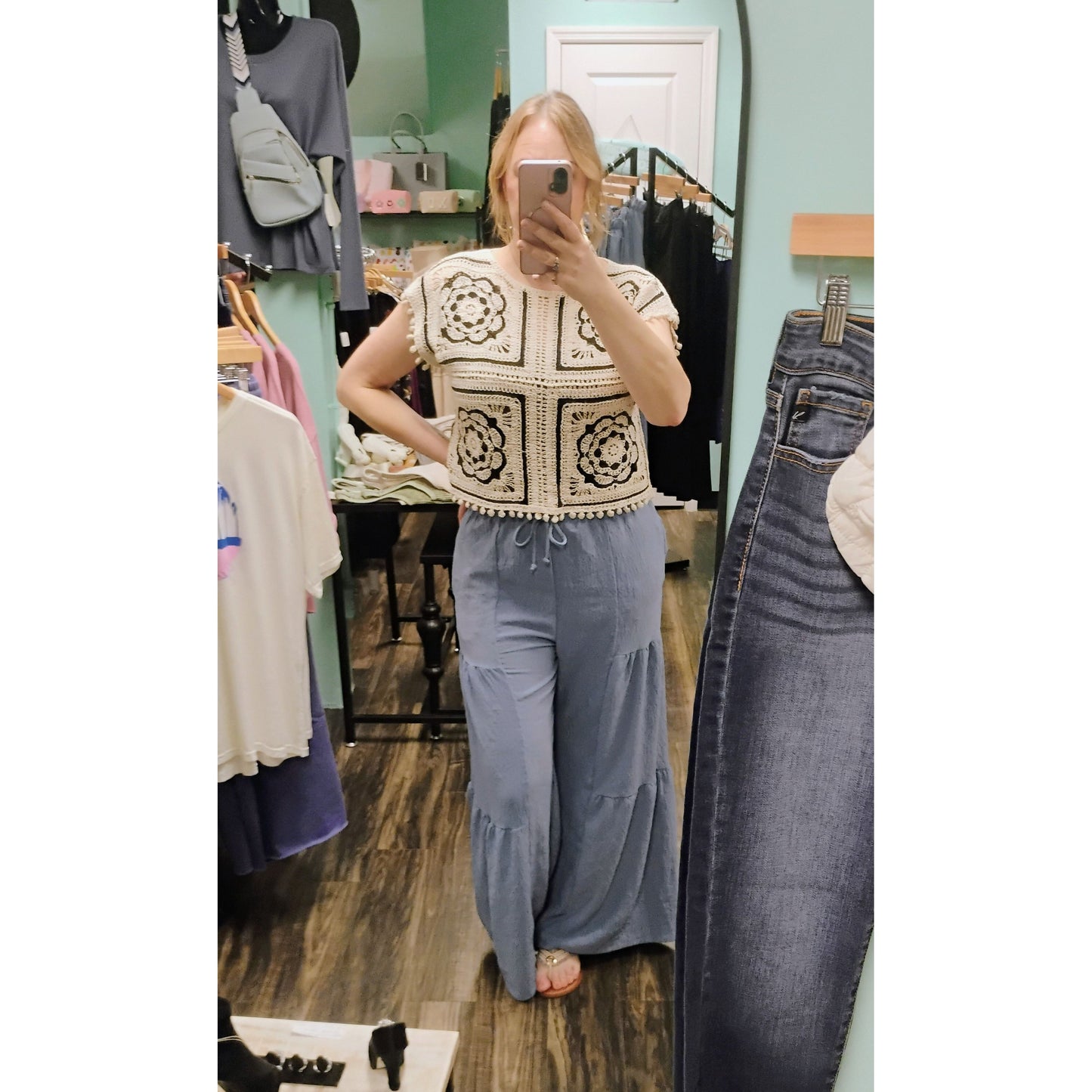 Flowy Wide Leg Solid Pants