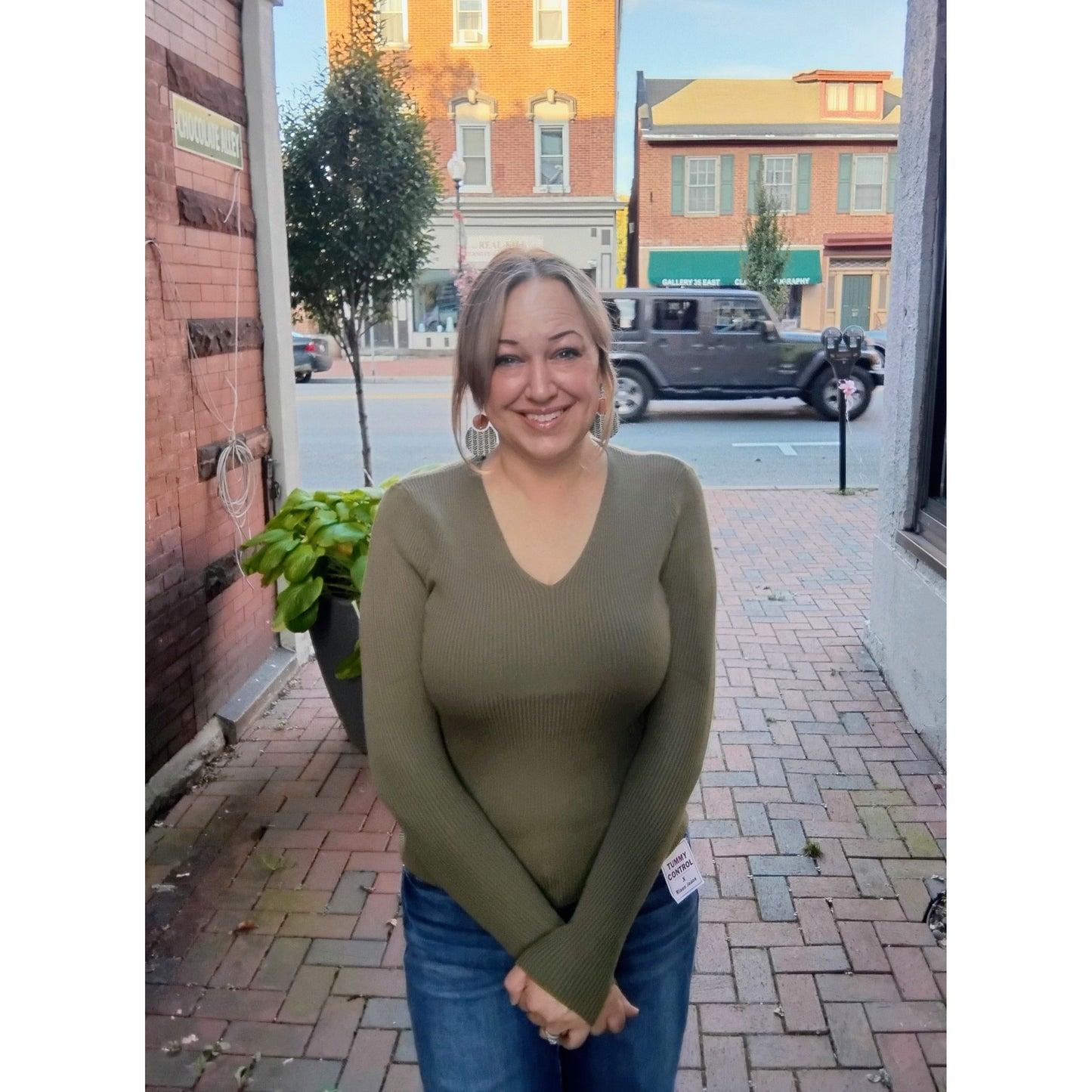 Viscose Fitted V-neck Sweater (XL-3XL)