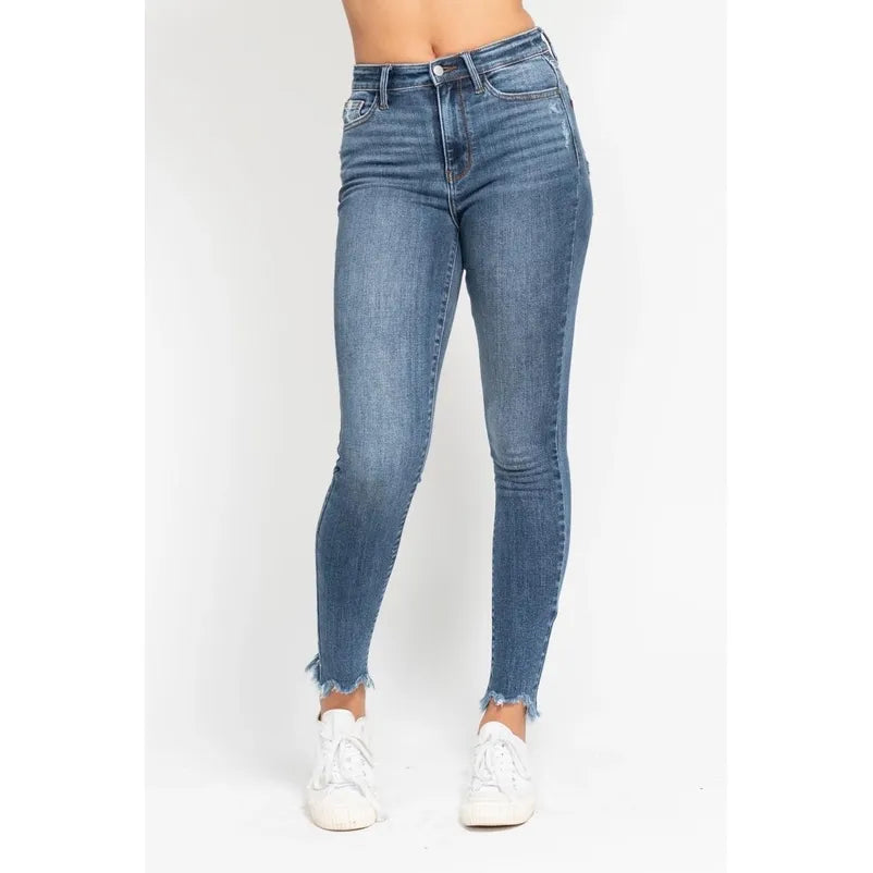 Hw Skinny w/ Destroy & Shark Bit Hem
