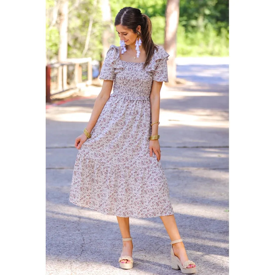 Rosemary Floral Midi Dress