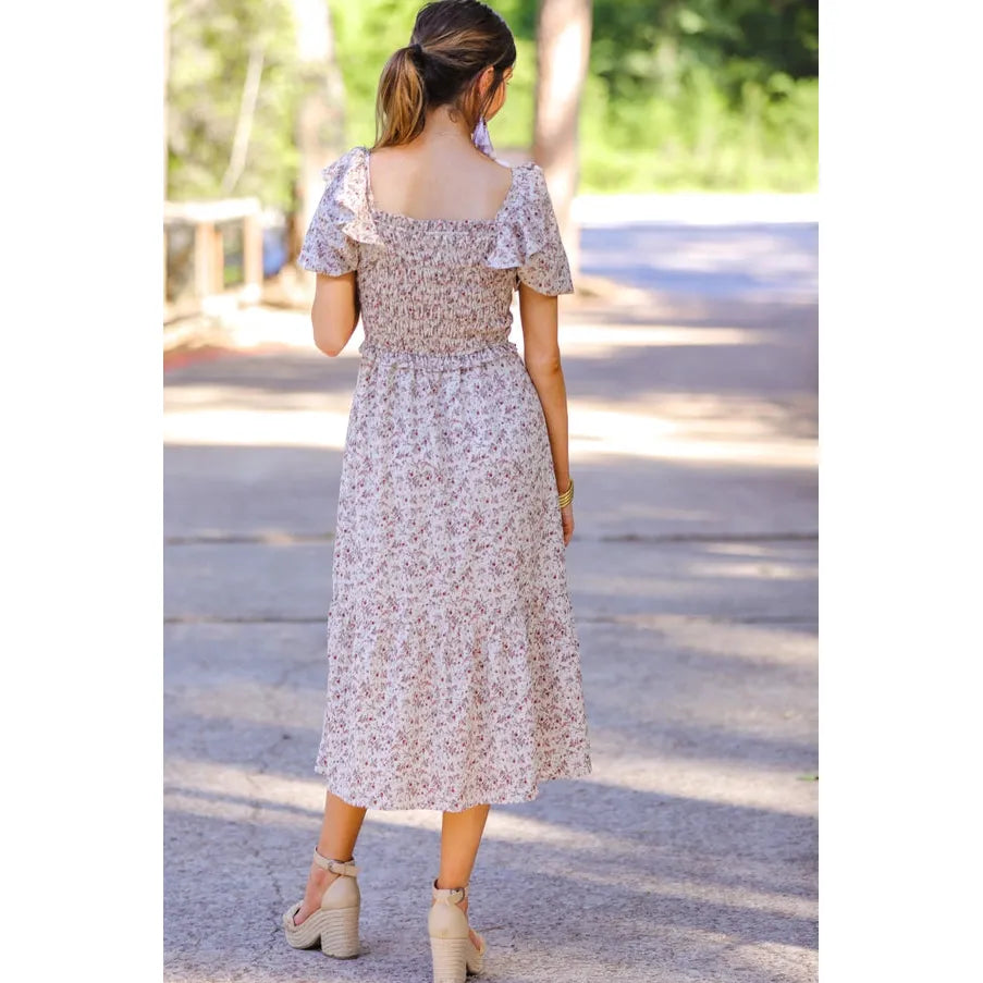 Rosemary Floral Midi Dress