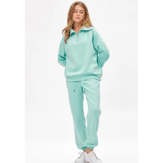 Quarter Zip Pullover + Jogger Modal Travel Set