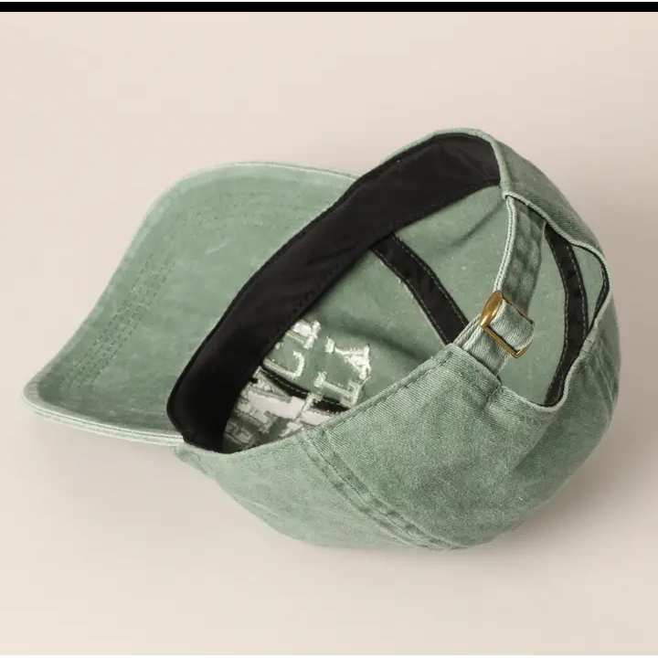 Salty Beach Text Embroidery Baseball Cap