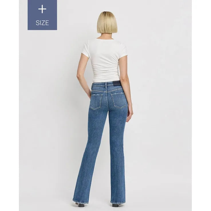 Vervet - Plus Size High Rise Slant Hem Flare Jeans