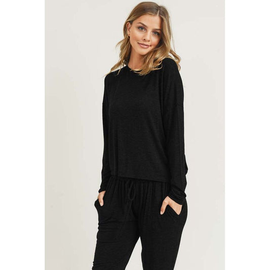 Women's Dropped Shoulder Long Sleeve Top