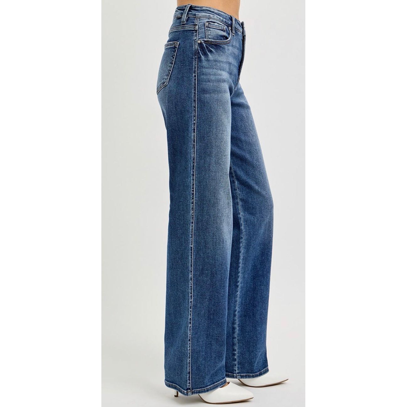 Risen Tummy Control Straight Leg Denim