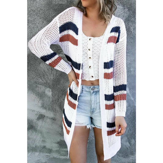 Fishnet Style Knitted Cardigan