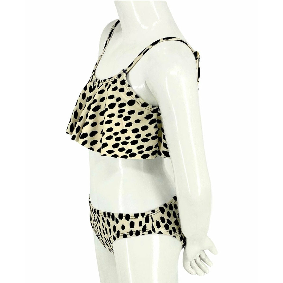 Beige Cheetah Flutter Top Bikini