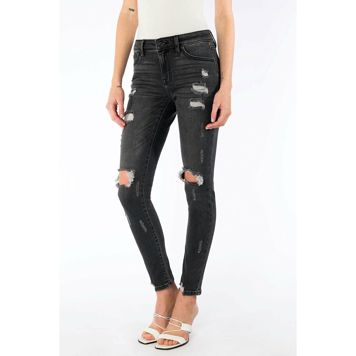 Shelby Mid Rise Super Skinny Jeans