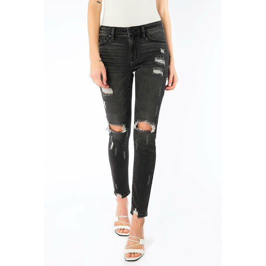 Shelby Mid Rise Super Skinny Jeans
