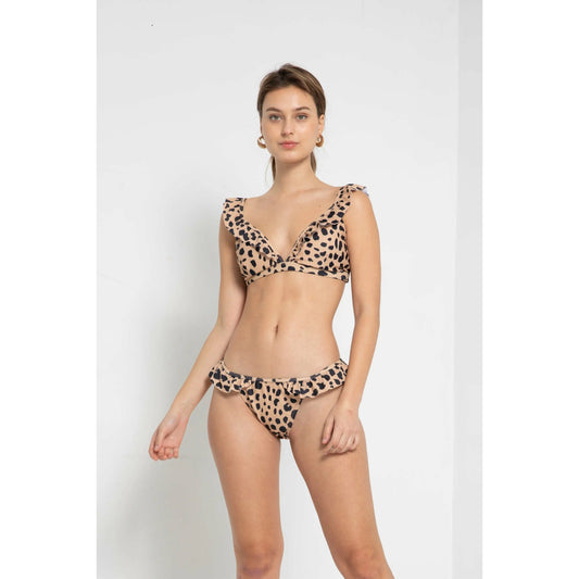 Ruffled Leopard bikini Set