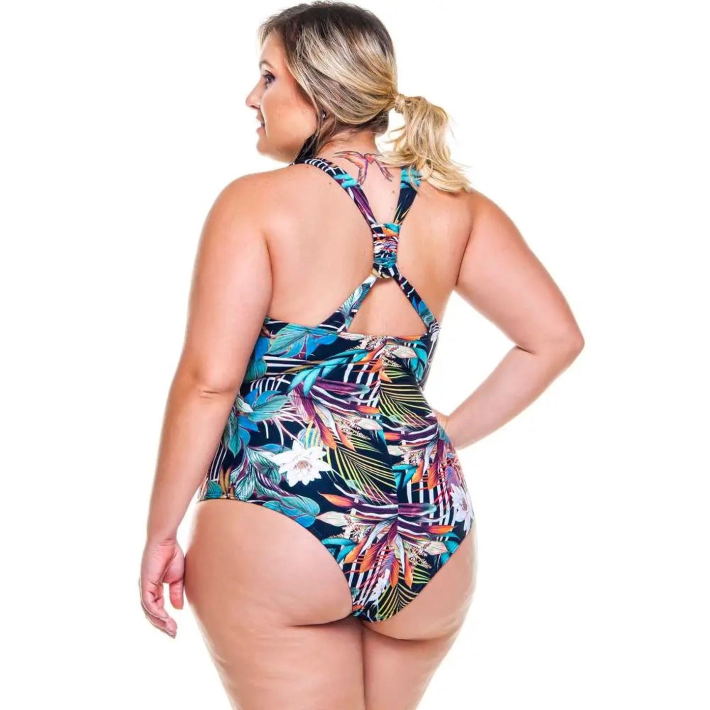 Swimsuit with Braided Detail on Bust