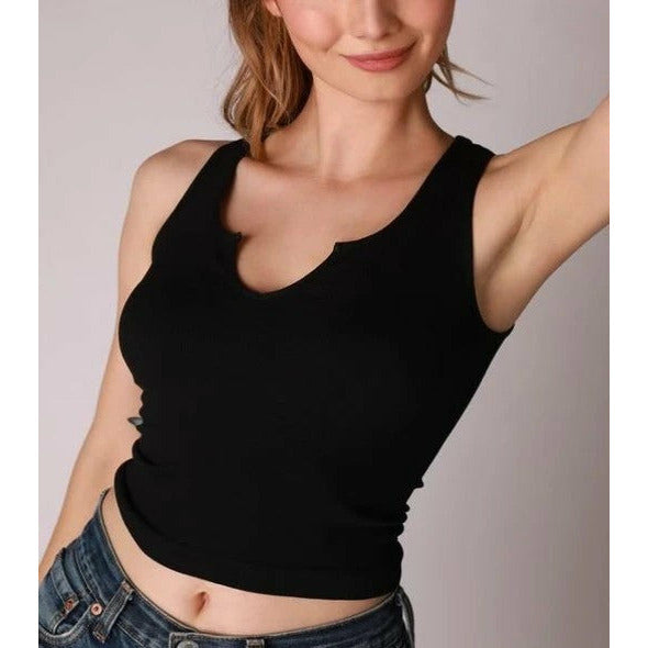 Seamless V Notch Crop Top