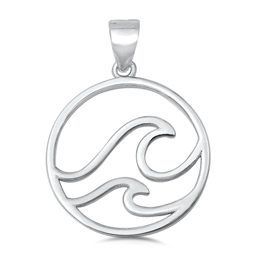 Sterling Silver Beach Waves Necklace